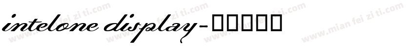 intelone display字体转换